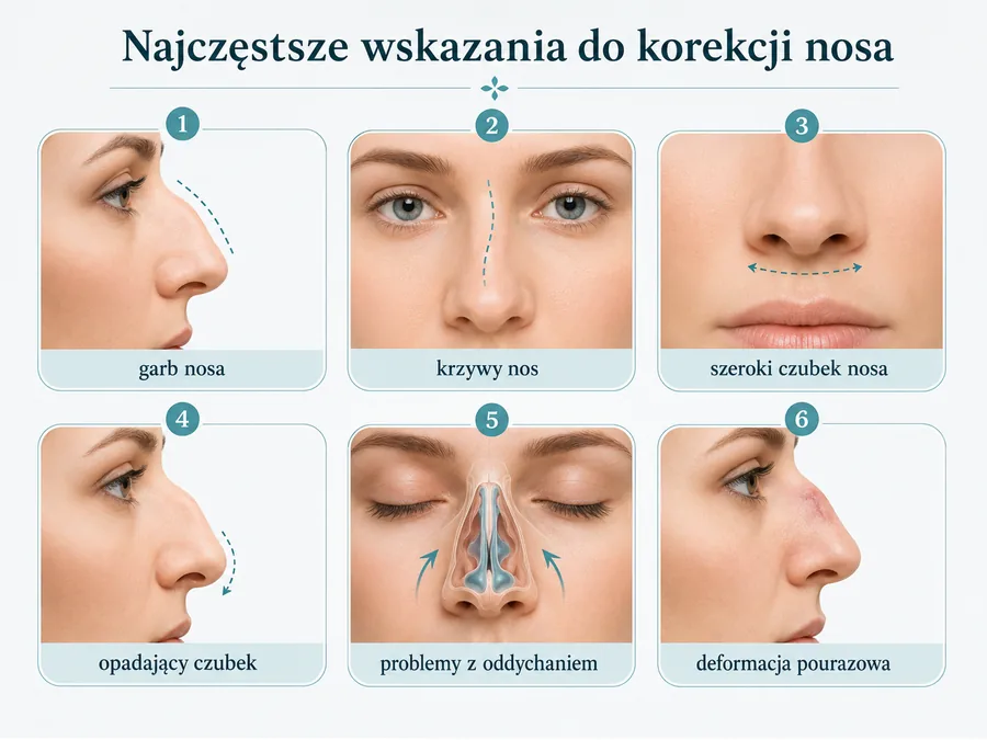 Wskazania do korekcji nosa